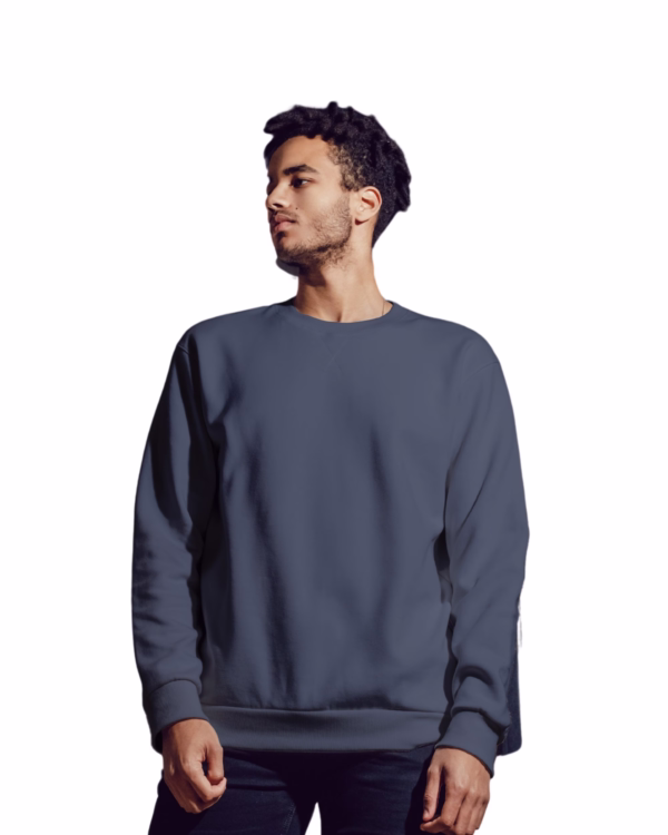 Men's Navy Blue sweatshirt side view