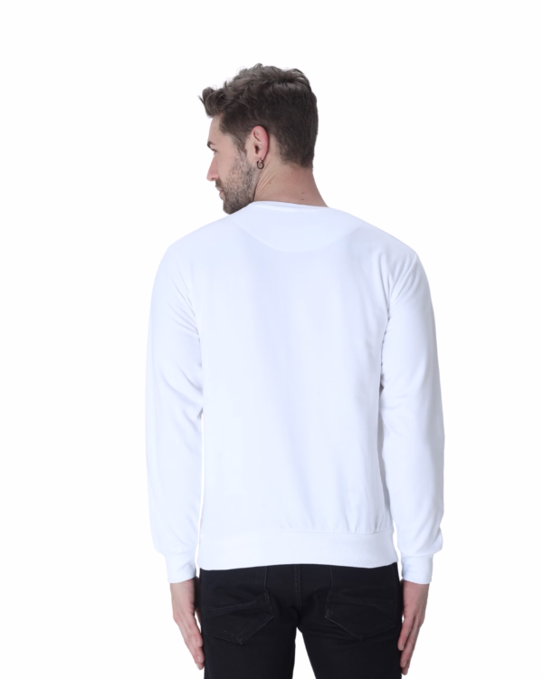 Men's White sweatshirt back view