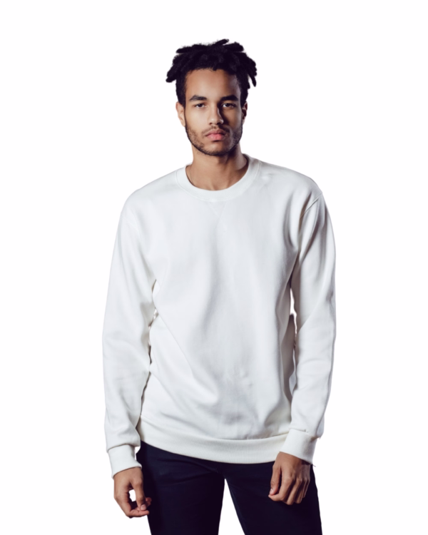 Men's White sweatshirt front view