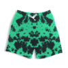Men Tie and Dye Green Black Cotton Shorts